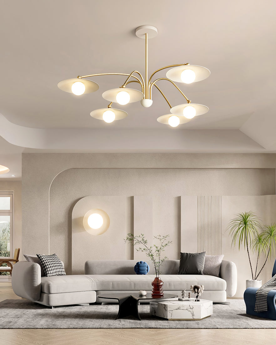 Lark Chandelier with Art Deco-Inspired Mushroom