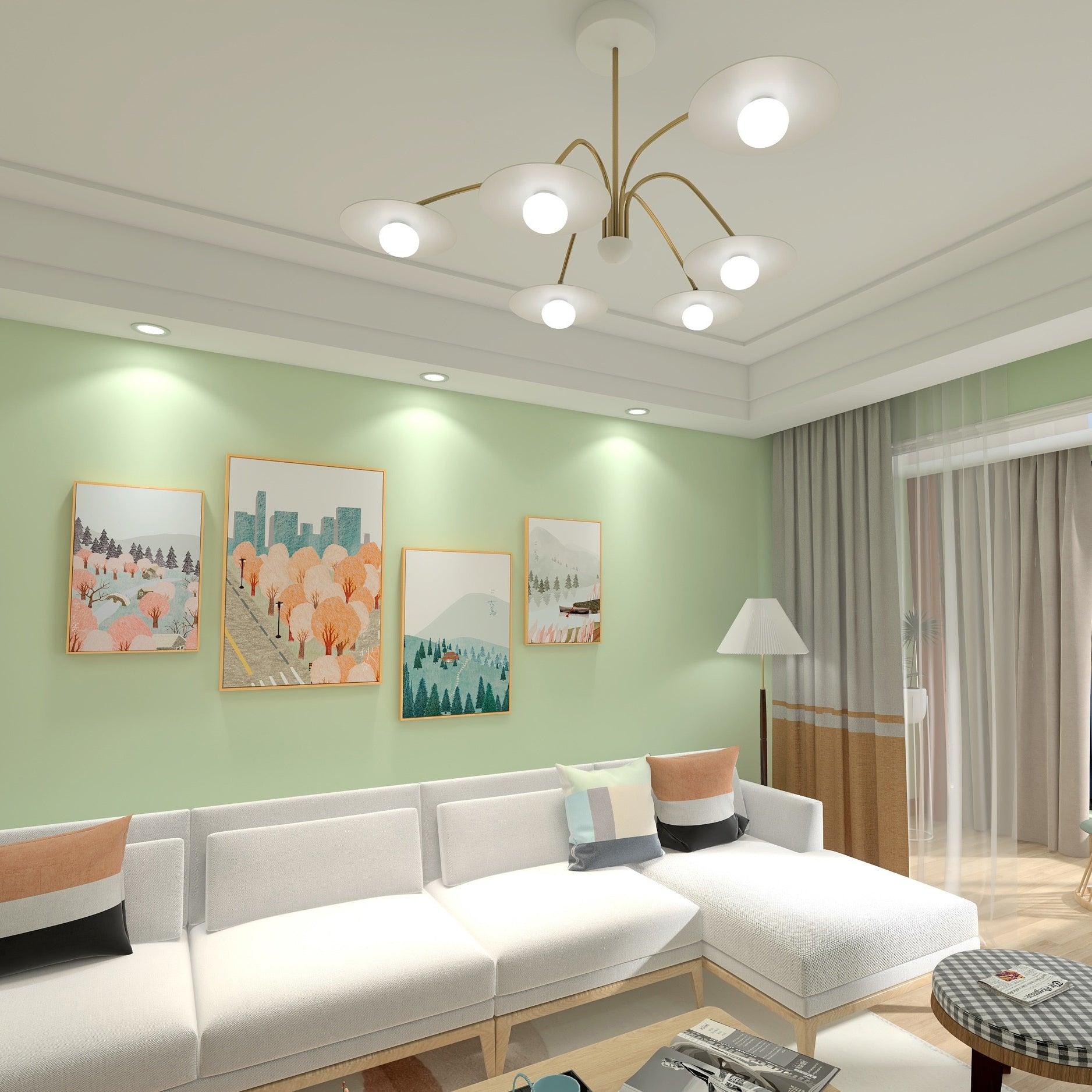 Lark Chandelier with Art Deco-Inspired Mushroom