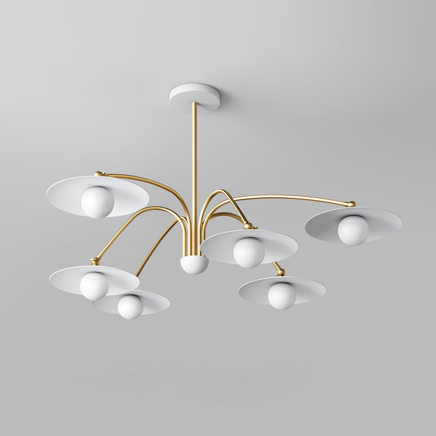 Lark Chandelier with Art Deco-Inspired Mushroom