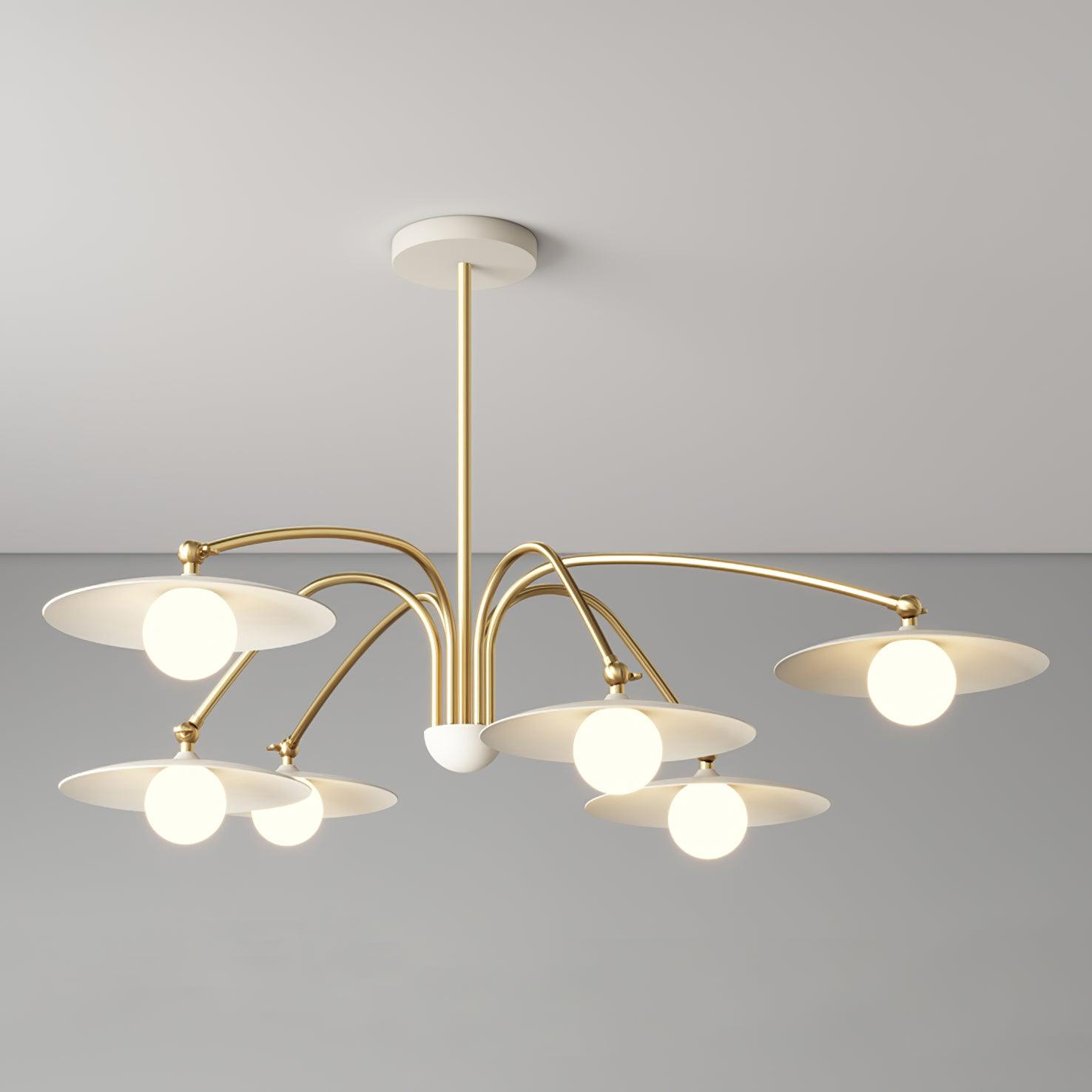 Lark Chandelier with Art Deco-Inspired Mushroom