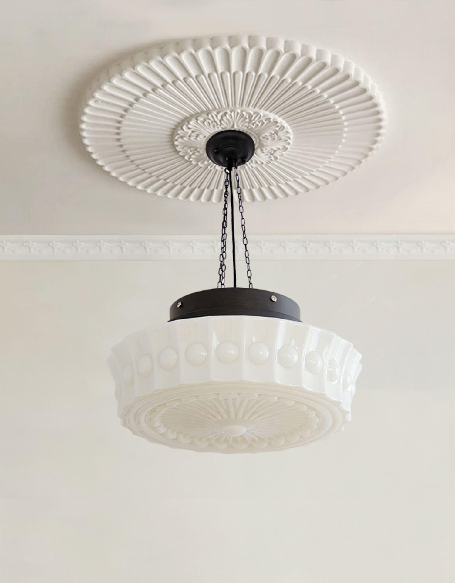 Sirixon Pendant Lamp Chain White Glass
