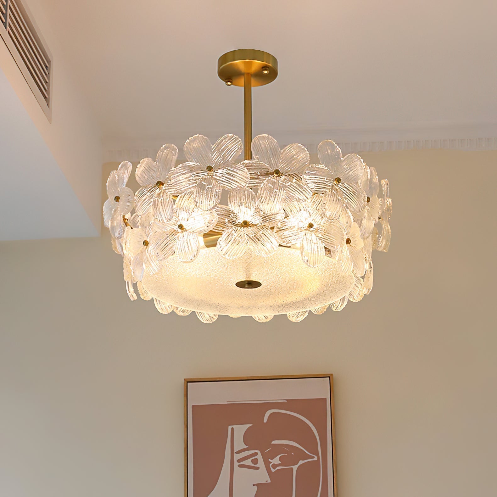 Hydrangea Glass Chandelier
