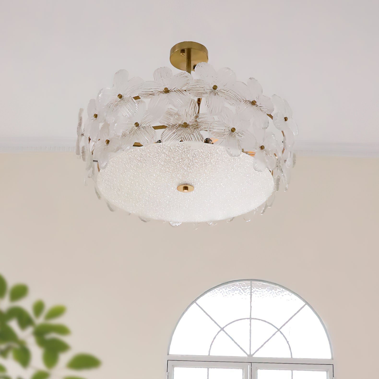 Hydrangea Glass Chandelier