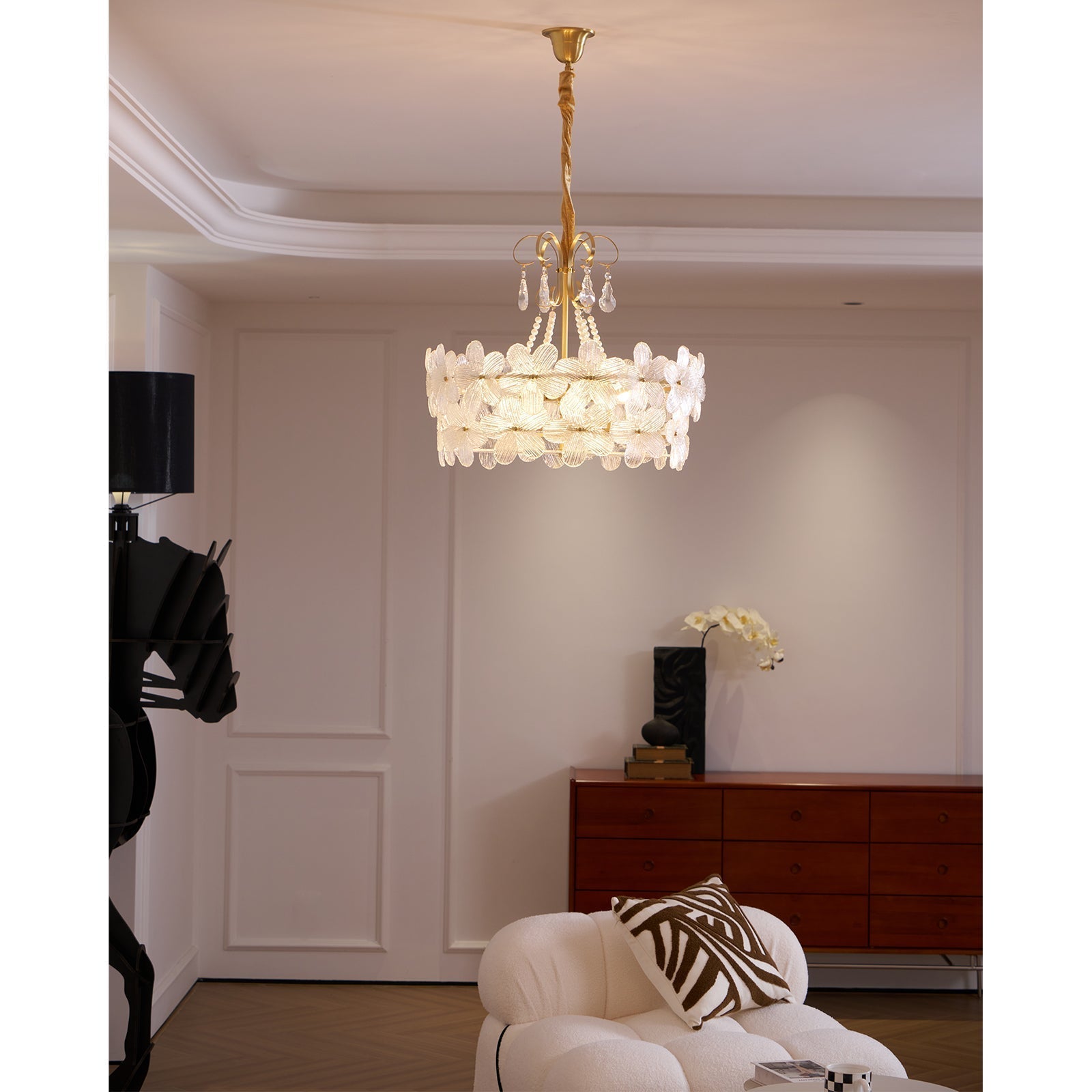 Hydrangea Glass Chandelier
