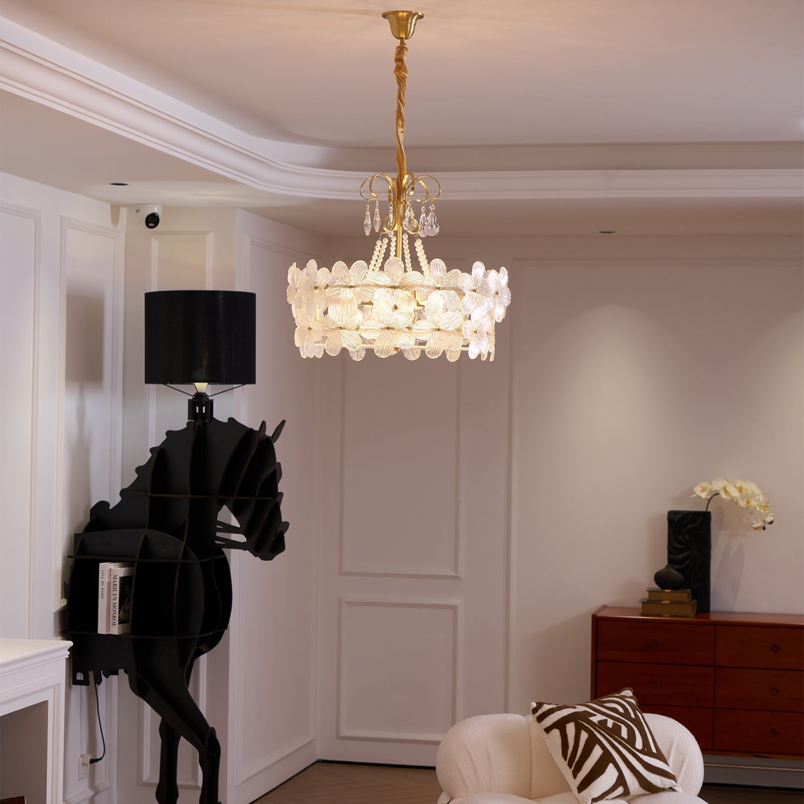 Hydrangea Glass Chandelier