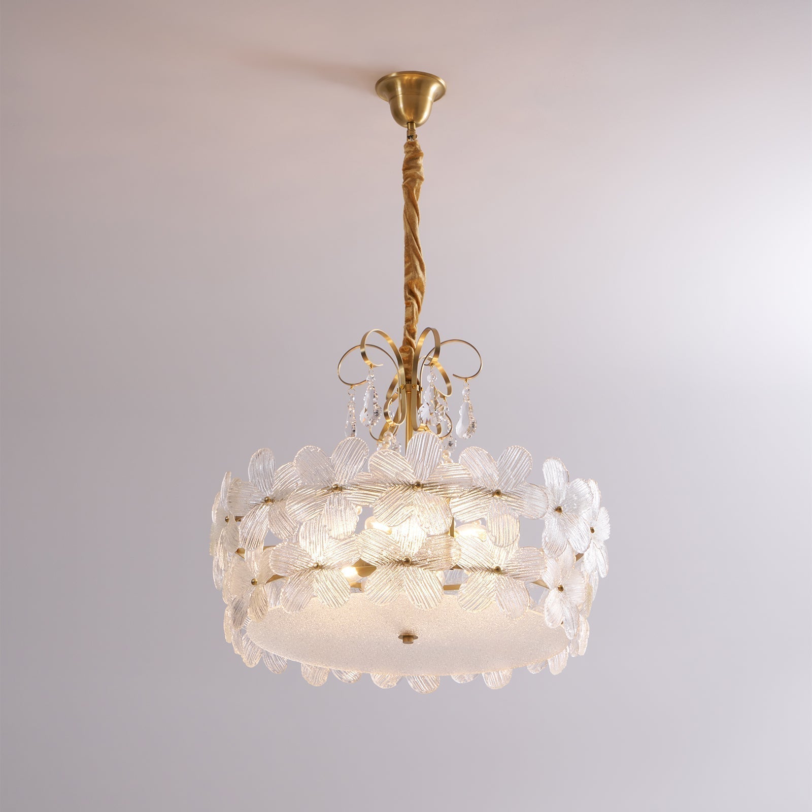 Hydrangea Glass Chandelier