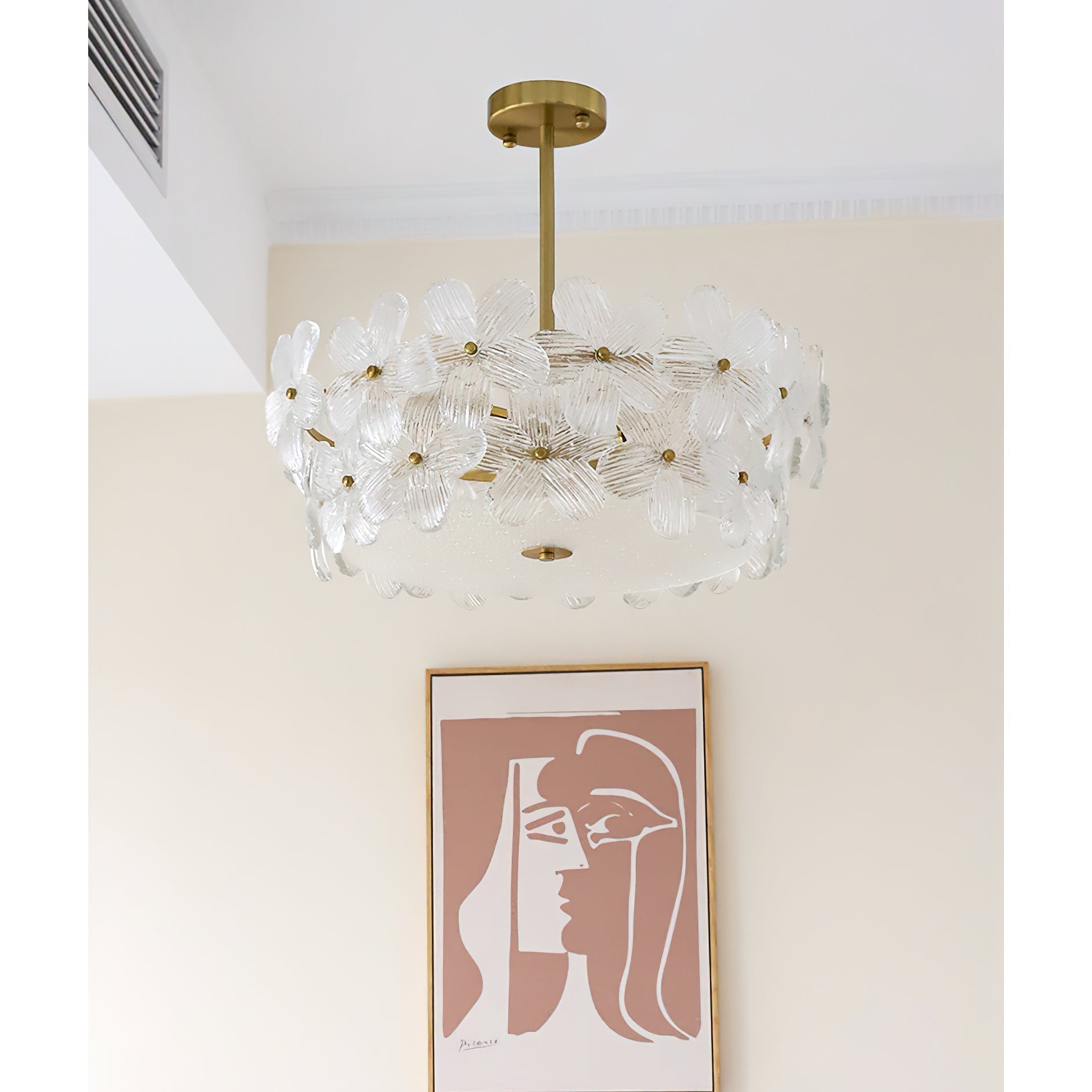 Hydrangea Glass Chandelier