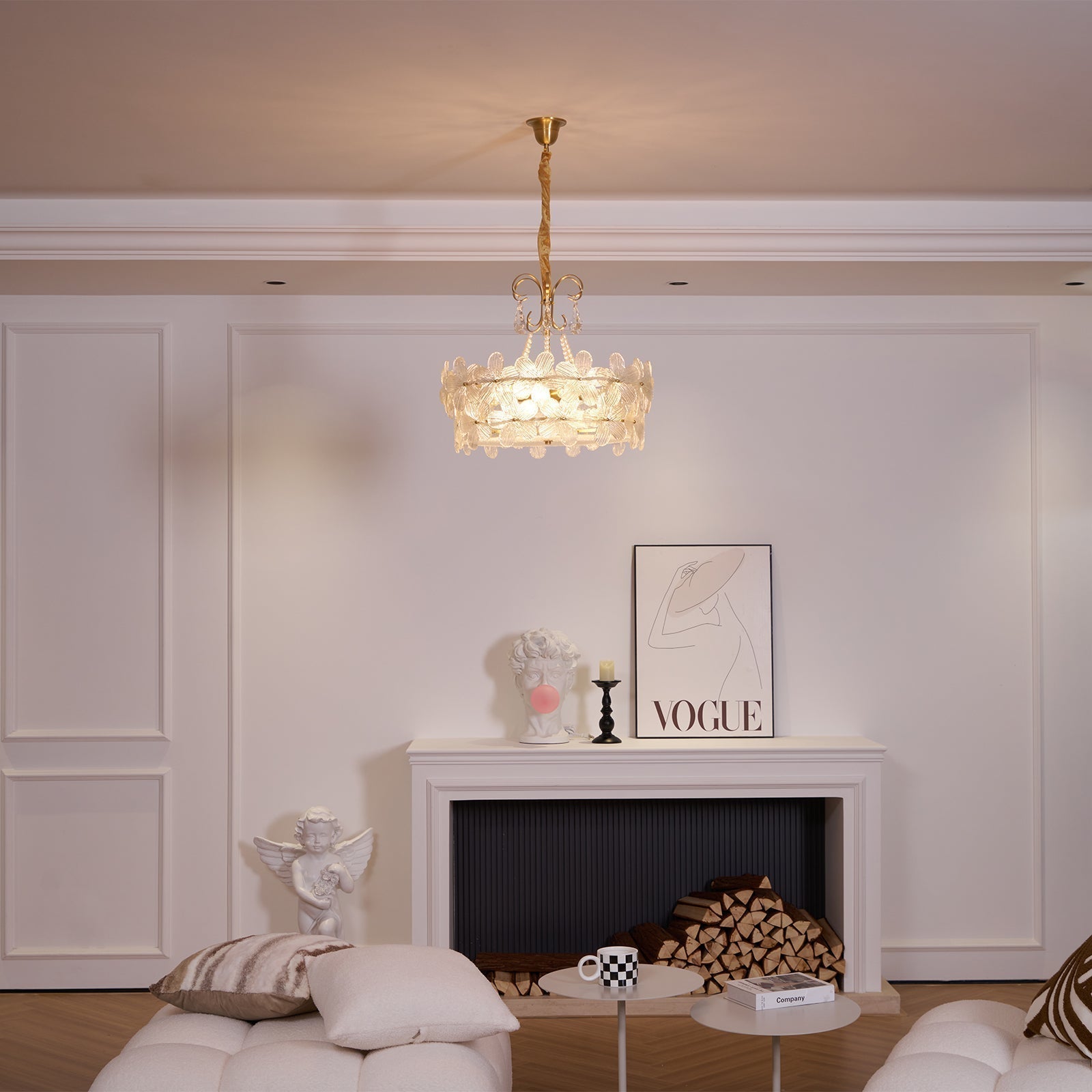 Hydrangea Glass Chandelier