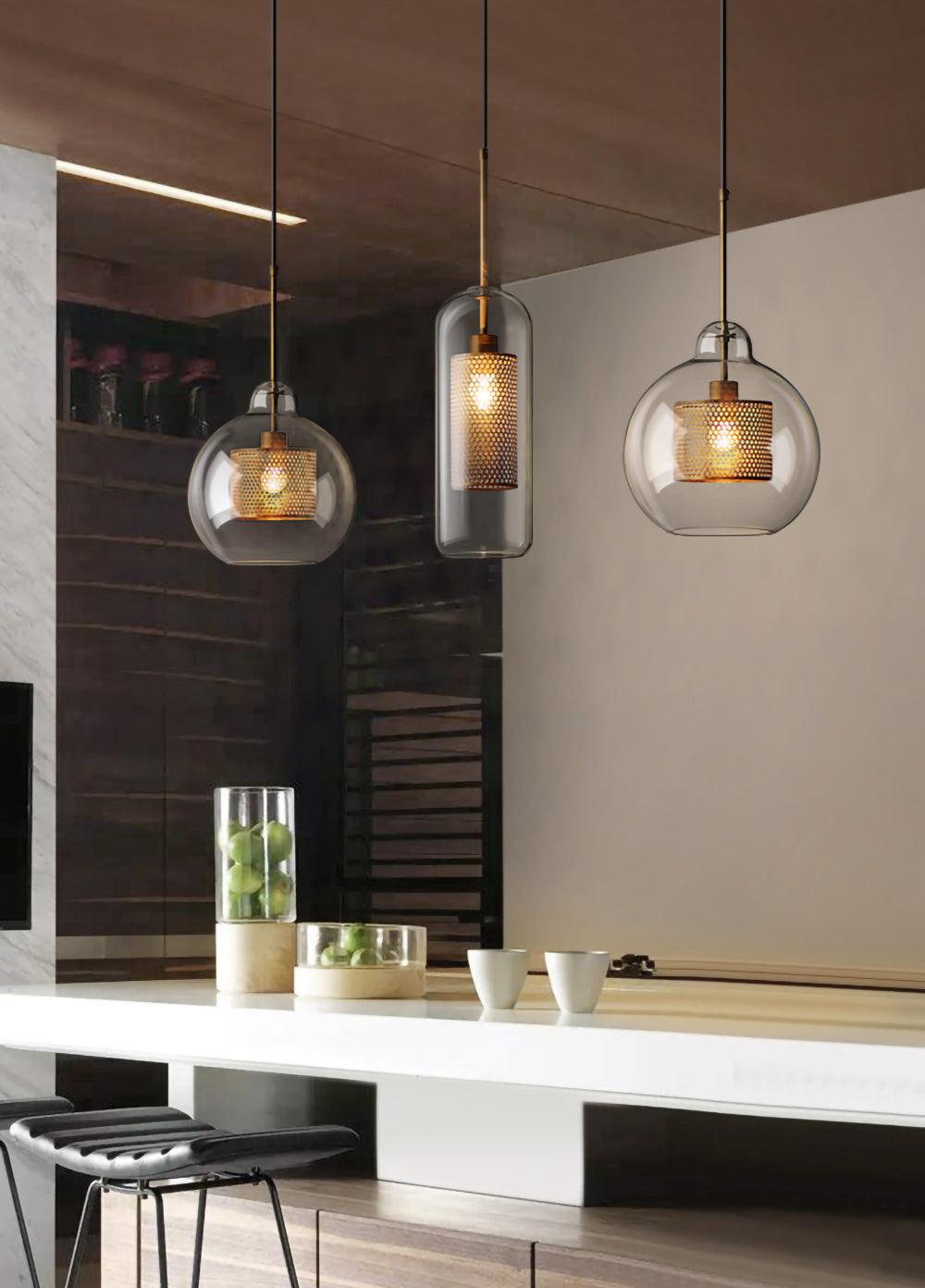 Veleine Pendant Lamp Chiswick Glass for Living Room