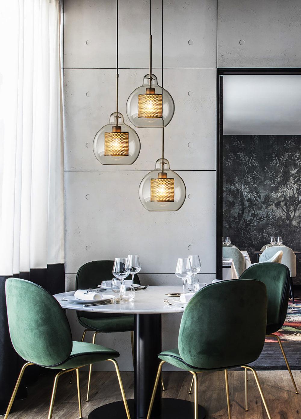 Veleine Pendant Lamp Chiswick Glass for Living Room