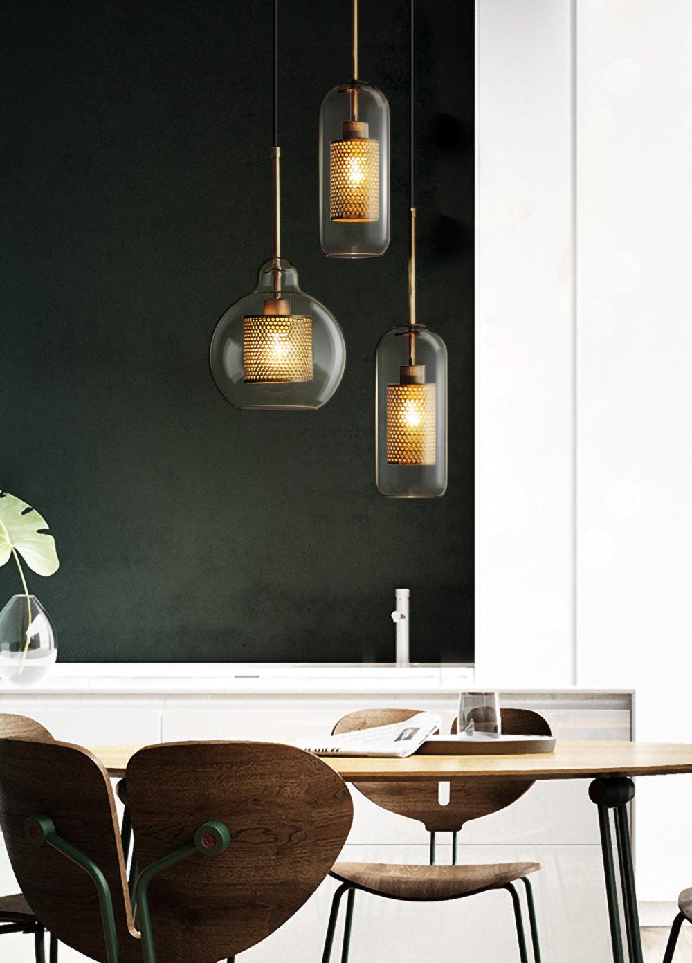 Veleine Pendant Lamp Chiswick Glass for Living Room