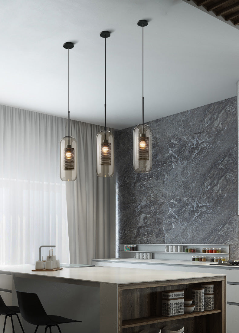 Veleine Pendant Lamp Chiswick Glass for Living Room