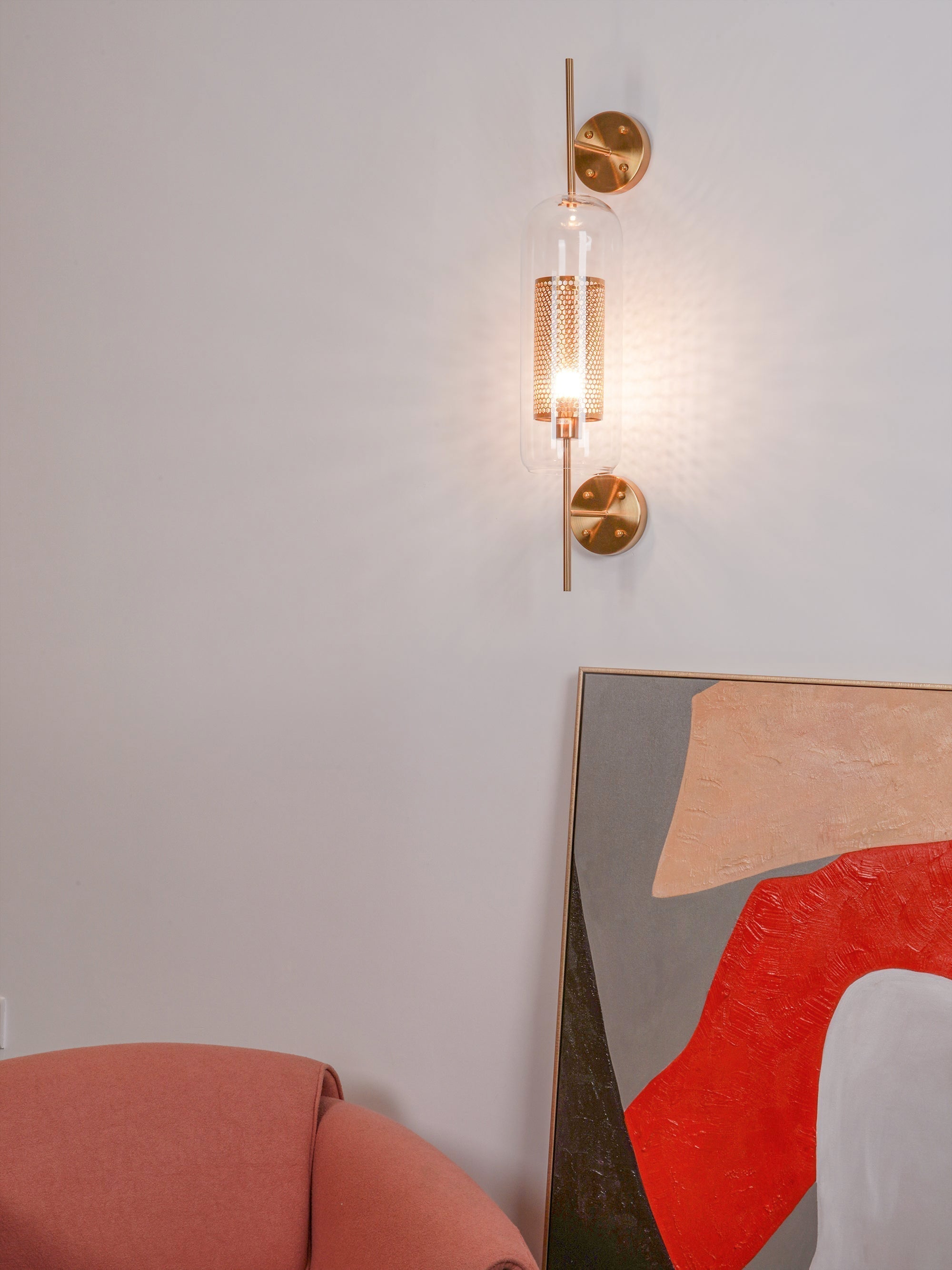 Peta Premium Nordic Art Glass Wall Light