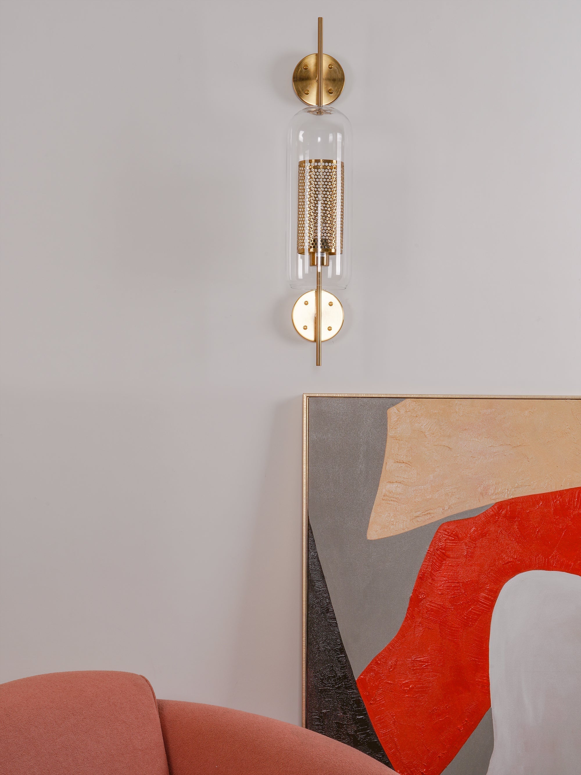 Peta Premium Nordic Art Glass Wall Light