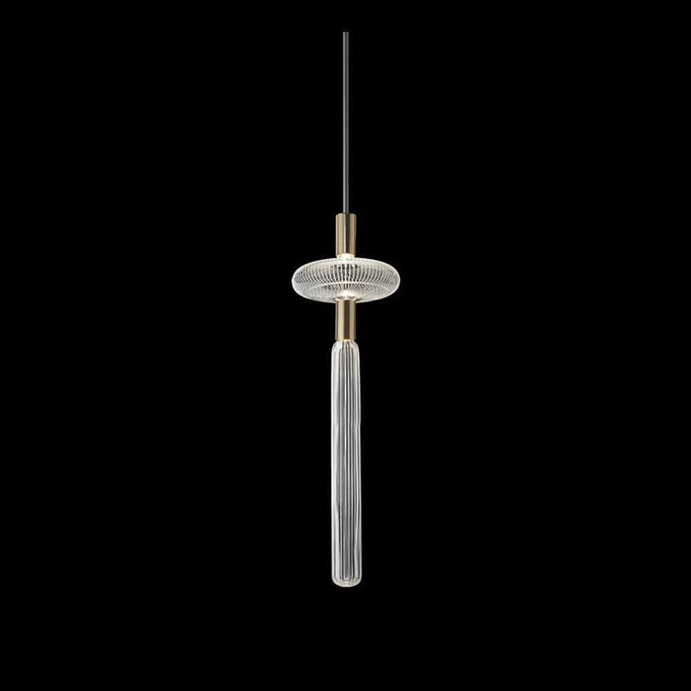 Tika Pendant Lamp Crystal Cylinder Cipher Contemporary
