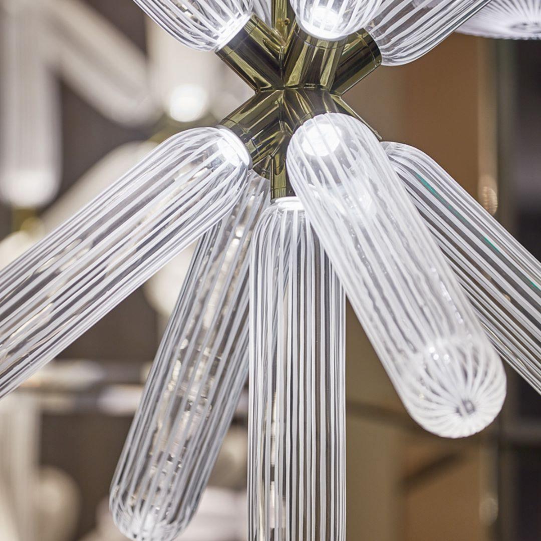 Tika Pendant Lamp Crystal Cylinder Cipher Contemporary