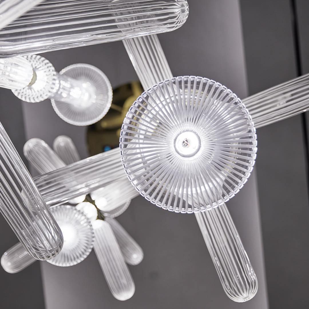 Tika Pendant Lamp Crystal Cylinder Cipher Contemporary