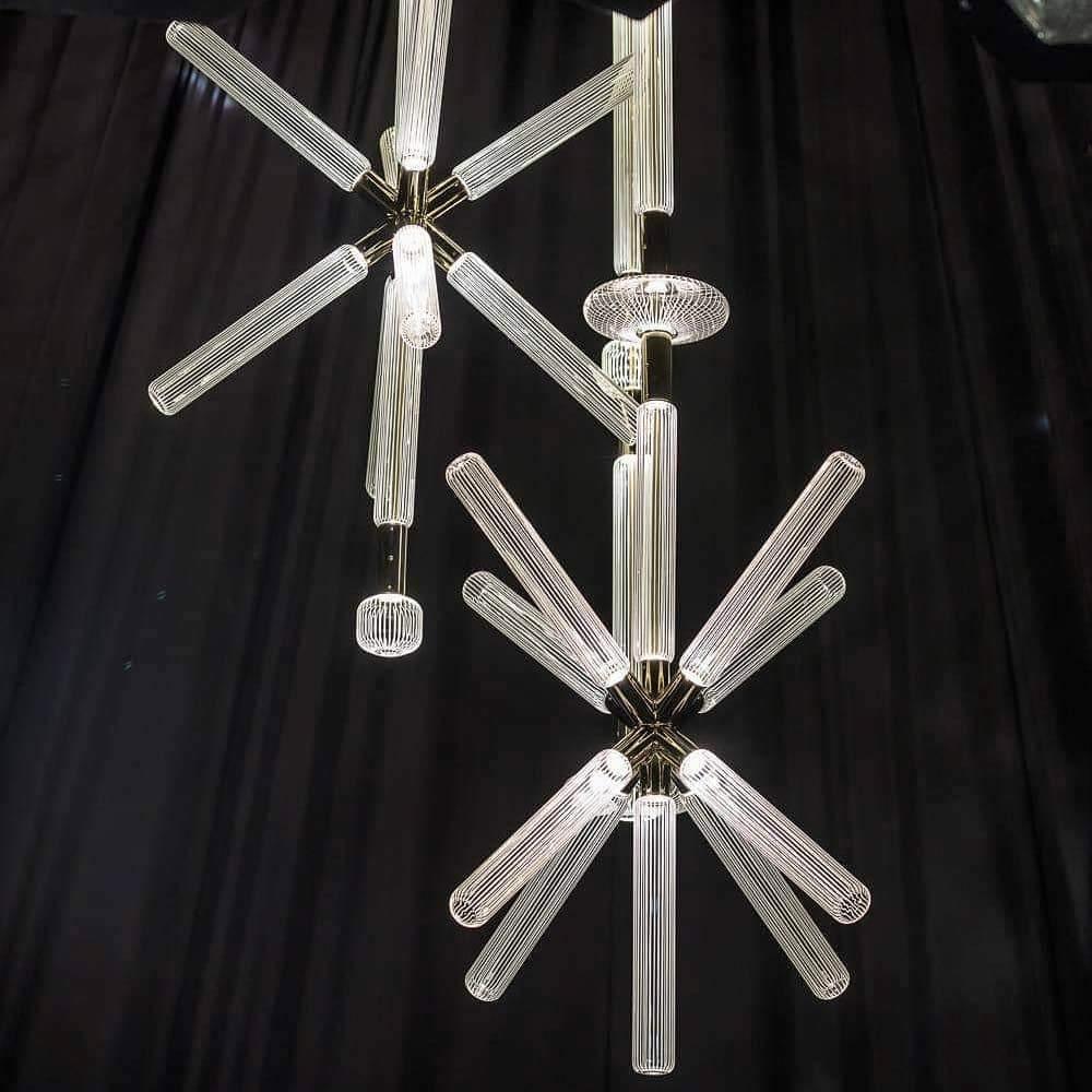 Tika Pendant Lamp Crystal Cylinder Cipher Contemporary