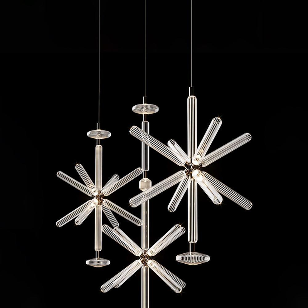 Tika Pendant Lamp Crystal Cylinder Cipher Contemporary