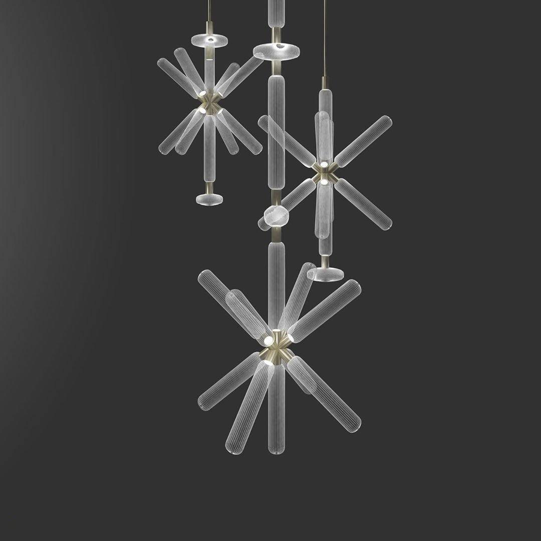 Tika Pendant Lamp Crystal Cylinder Cipher Contemporary
