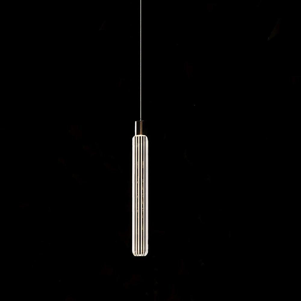 Tika Pendant Lamp Crystal Cylinder Cipher Contemporary