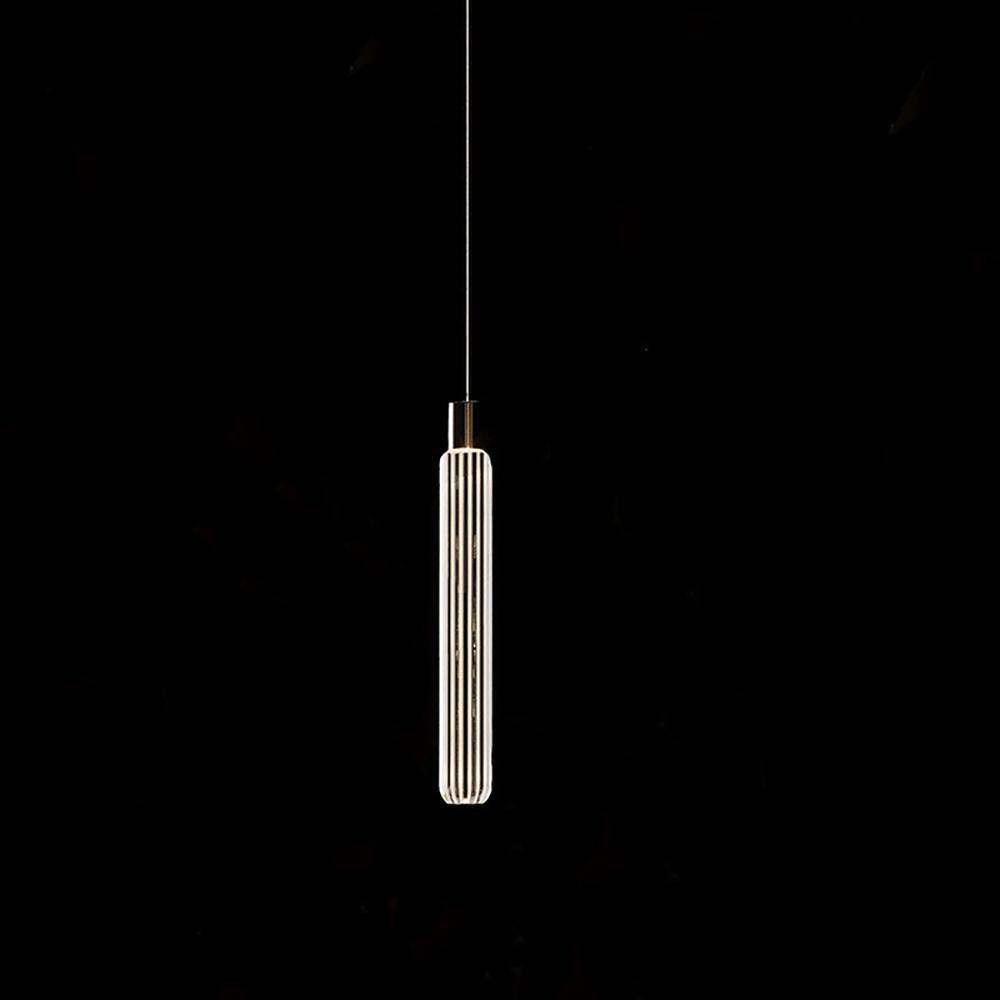 Tika Pendant Lamp Crystal Cylinder Cipher Contemporary