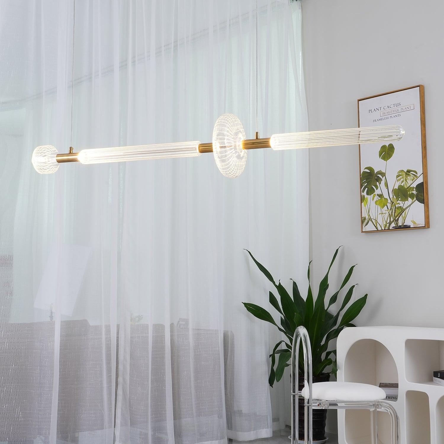 Tika Pendant Lamp Crystal Cylinder Cipher Contemporary