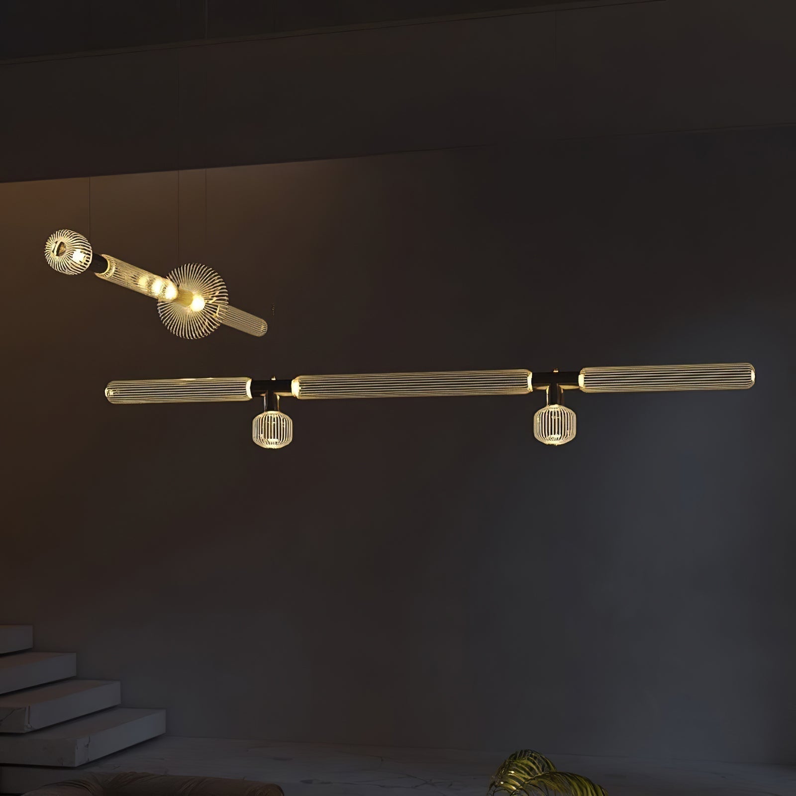 Tika Pendant Lamp Crystal Cylinder Cipher Contemporary