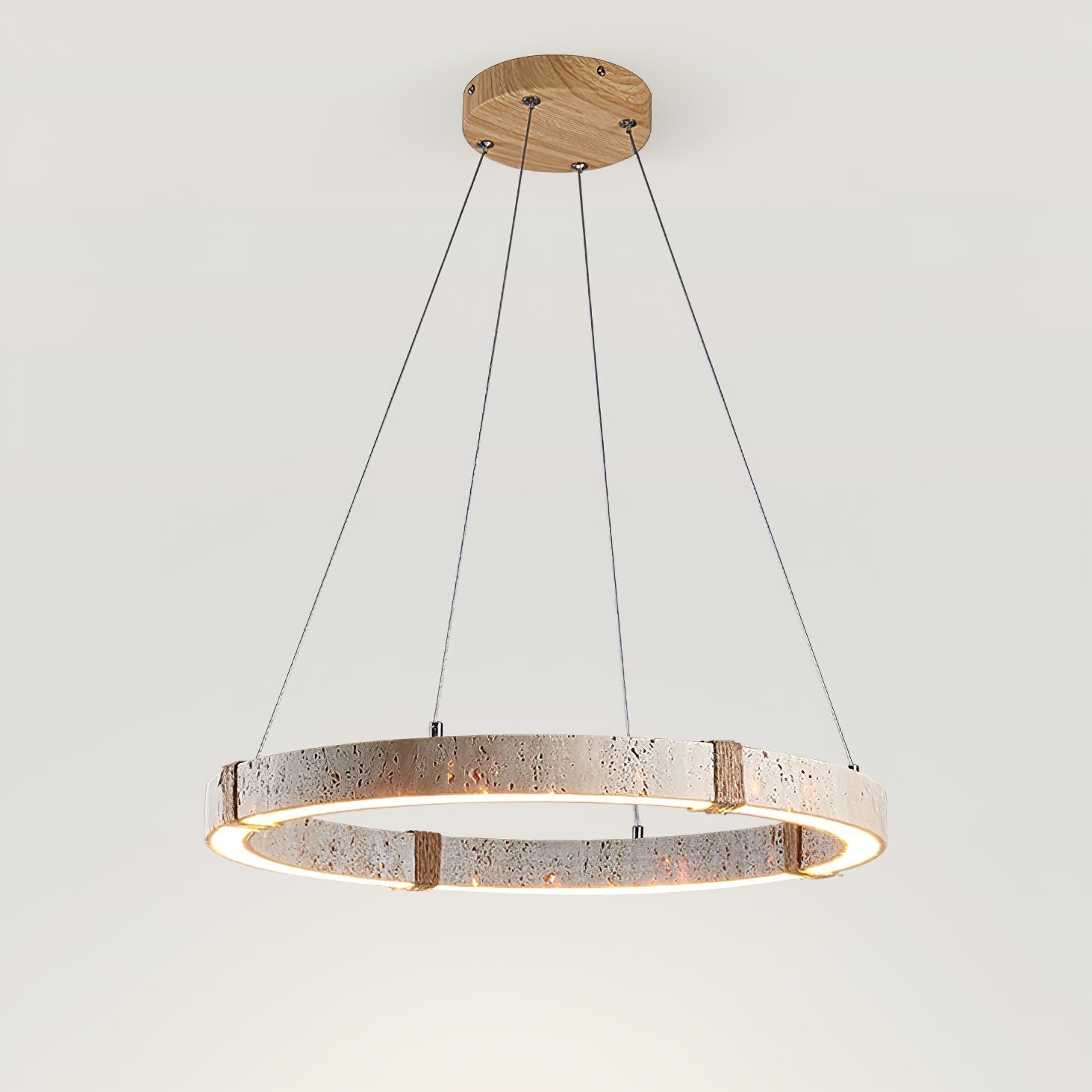 Ritta Ring Travertine Pendant Light