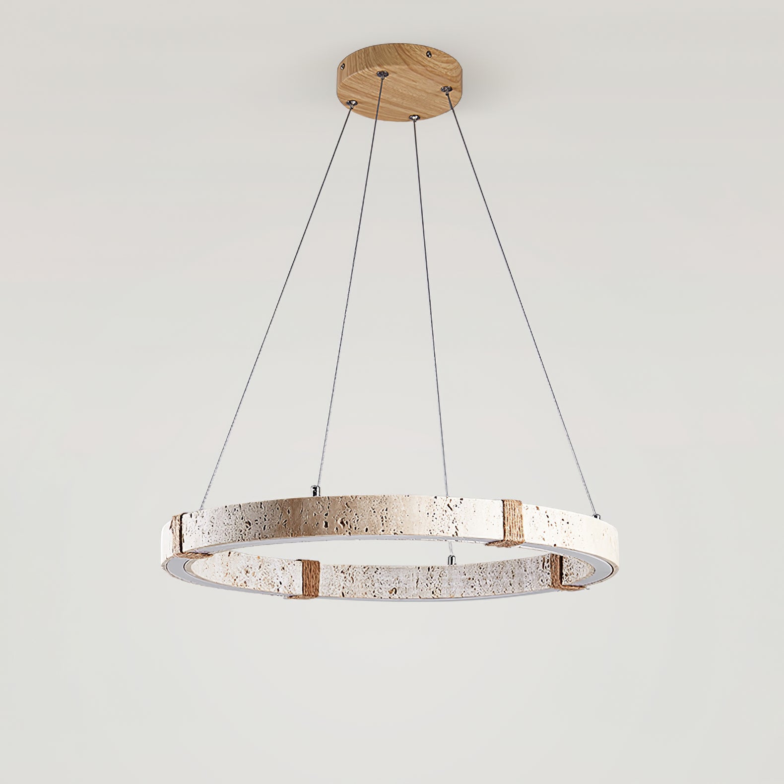 Ritta Ring Travertine Pendant Light