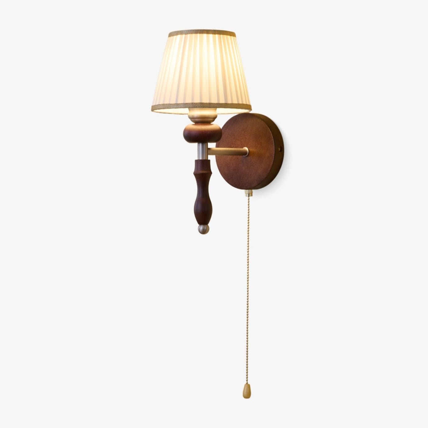 Eshae Premium Nordic Art Fabric Wood Wall Lamp