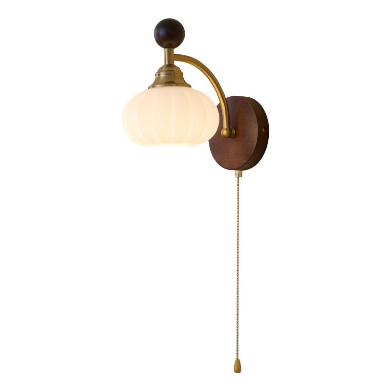 Eshae Premium Nordic Art Fabric Wood Wall Lamp