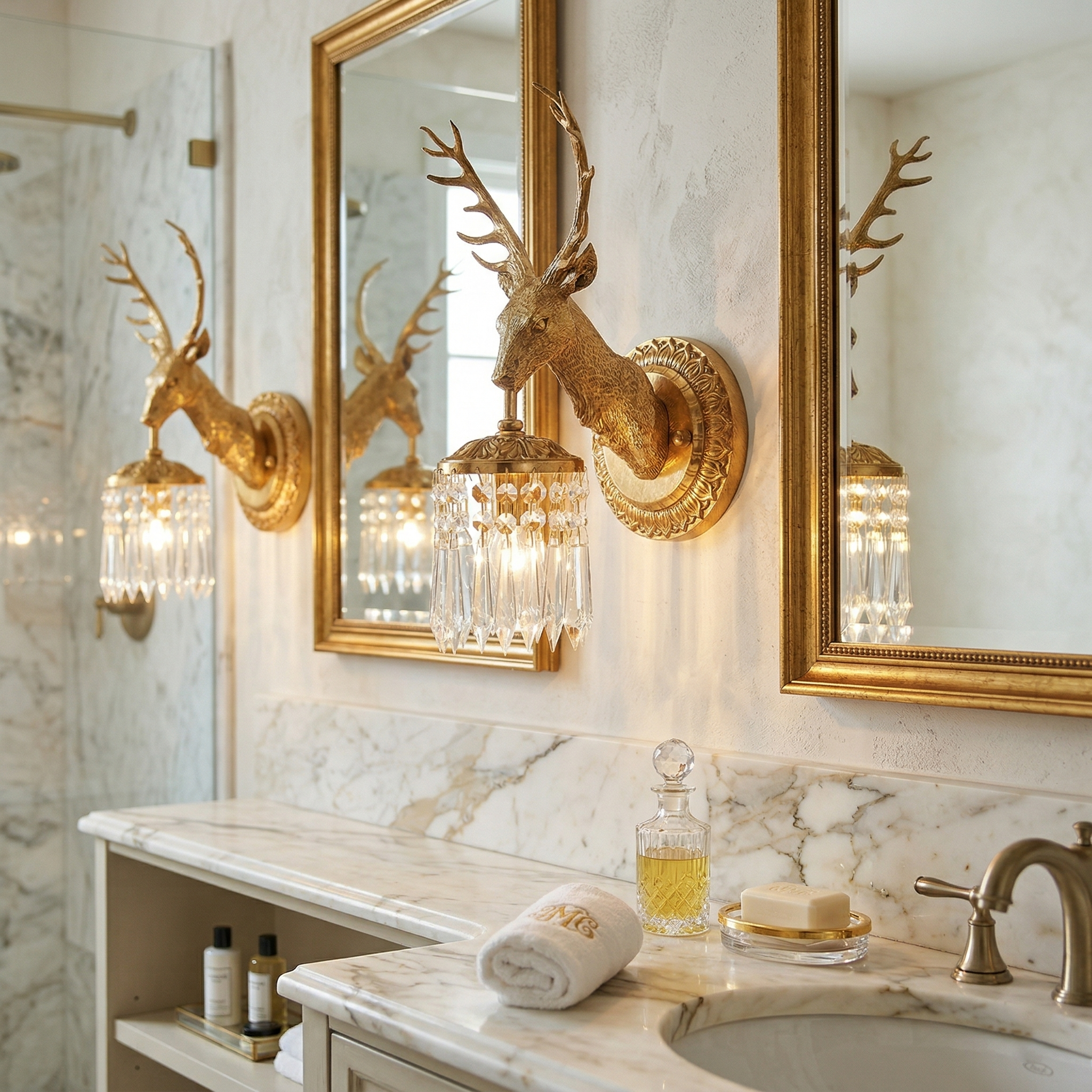 Valeridge Antler Crystal Indoor Wall Light