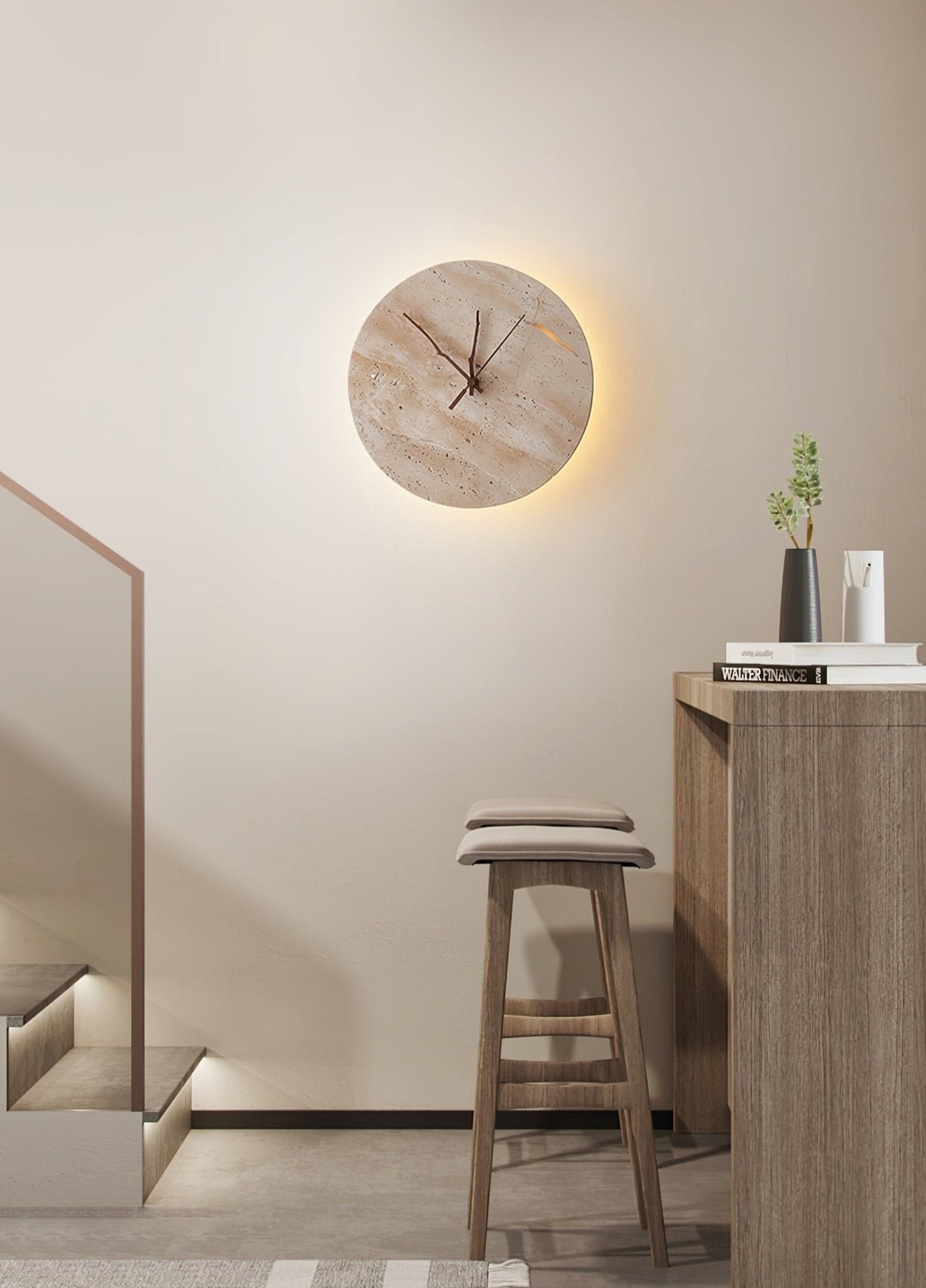 Nororielle Minimalist Travertine Wall Light
