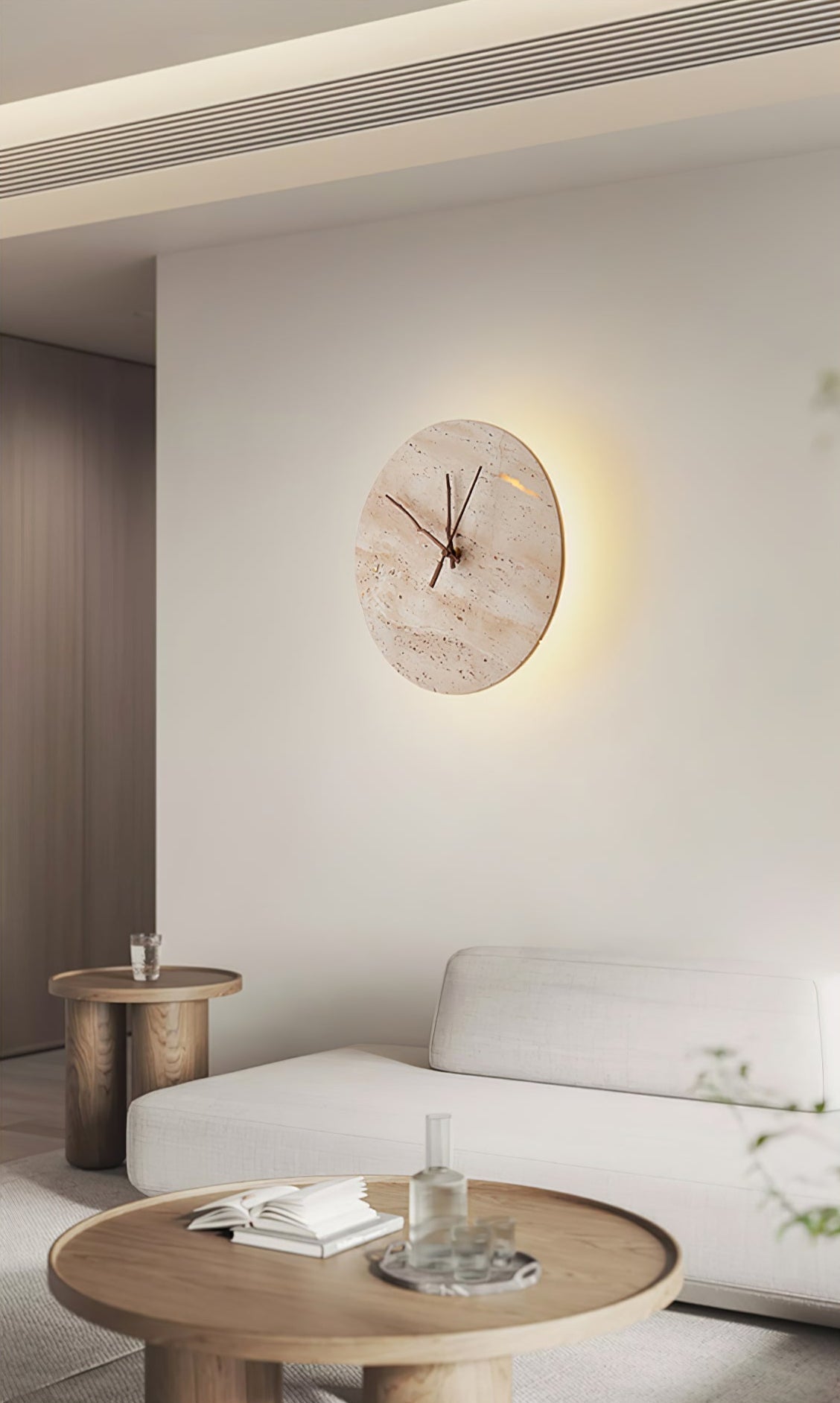 Nororielle Minimalist Travertine Wall Light