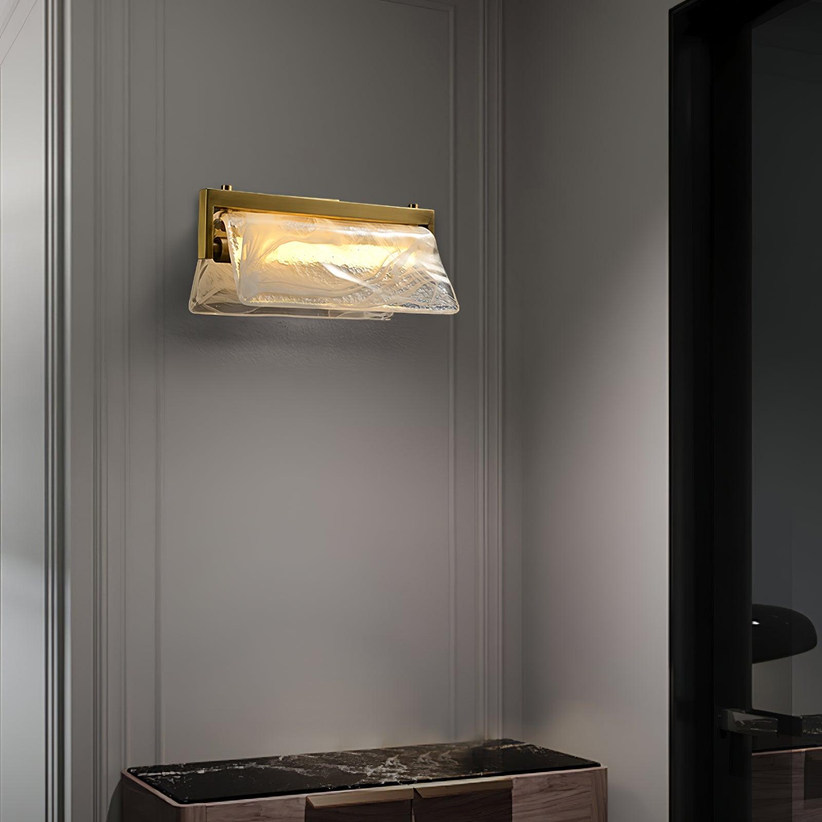 Dir Nordic Art Cloud Fog Brass Glass Wall Lamp