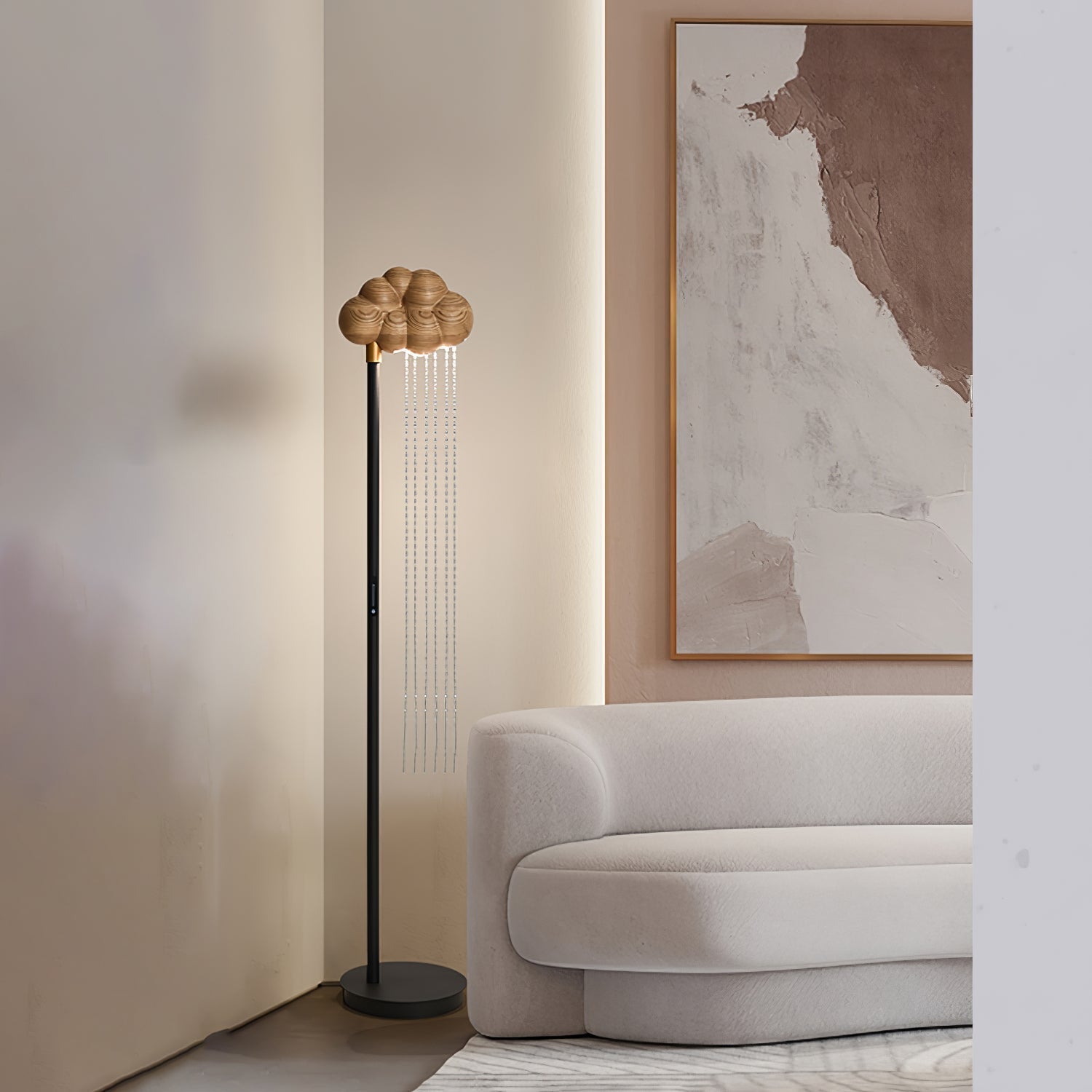 Orinyra Cloud-shaped Bronze Floor Lamp