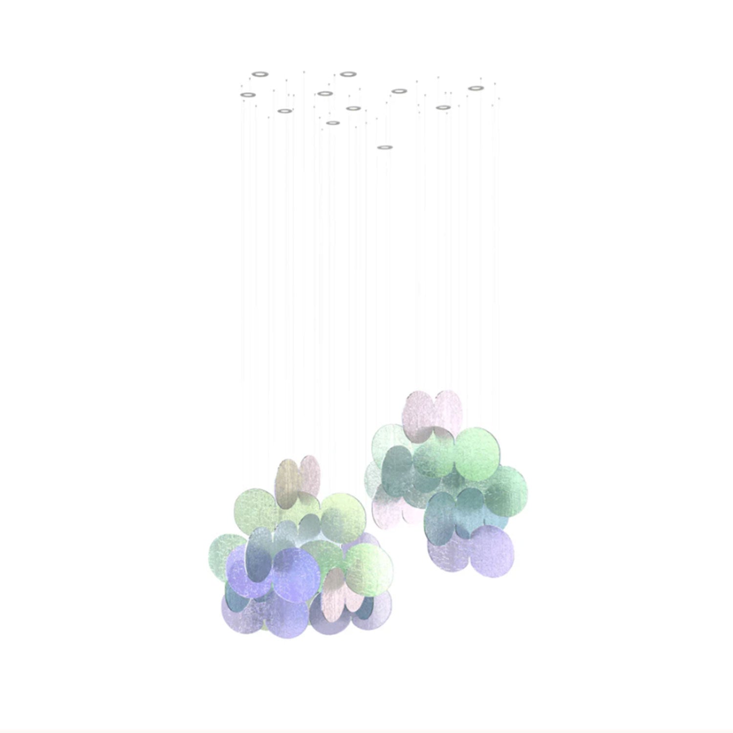Nimbus Clouds Iridescent Disc Chandelier