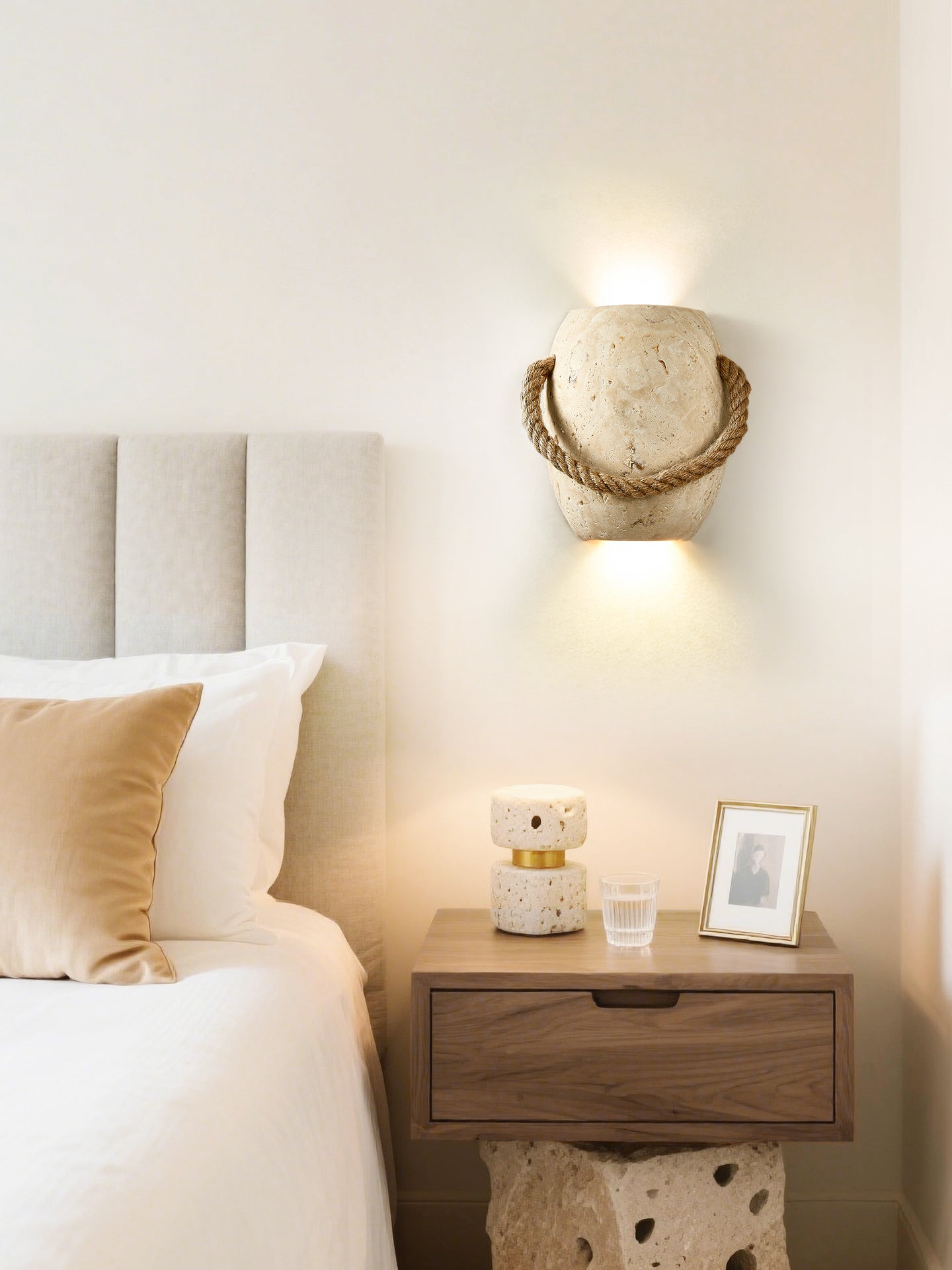 Coastal Rope Stone Wall Sconce