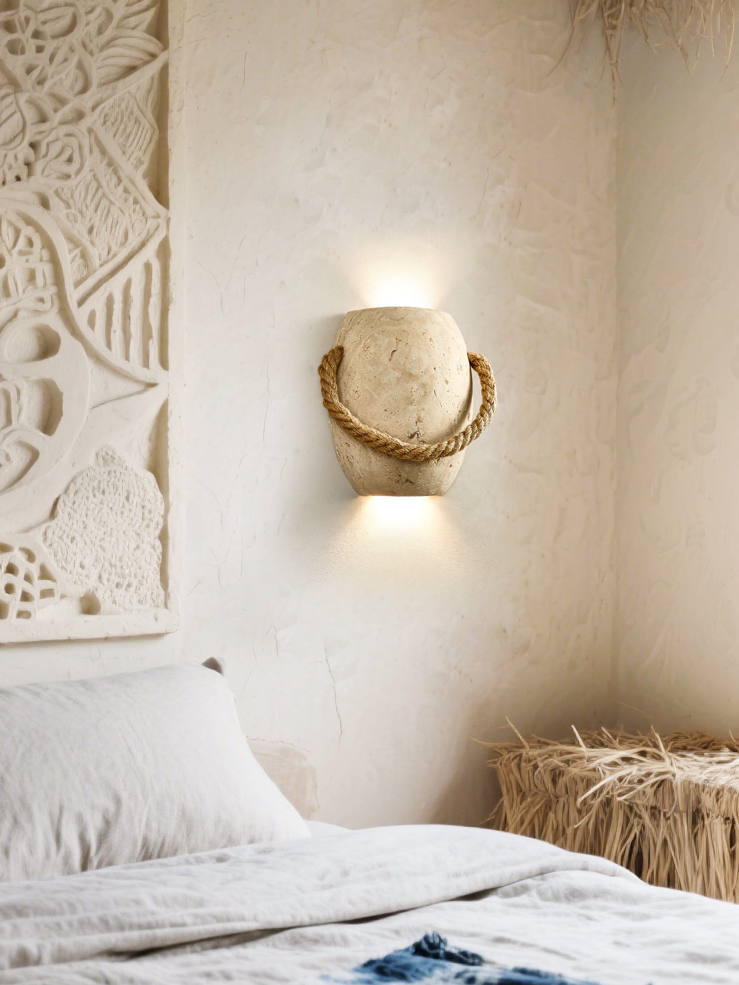 Coastal Rope Stone Wall Sconce