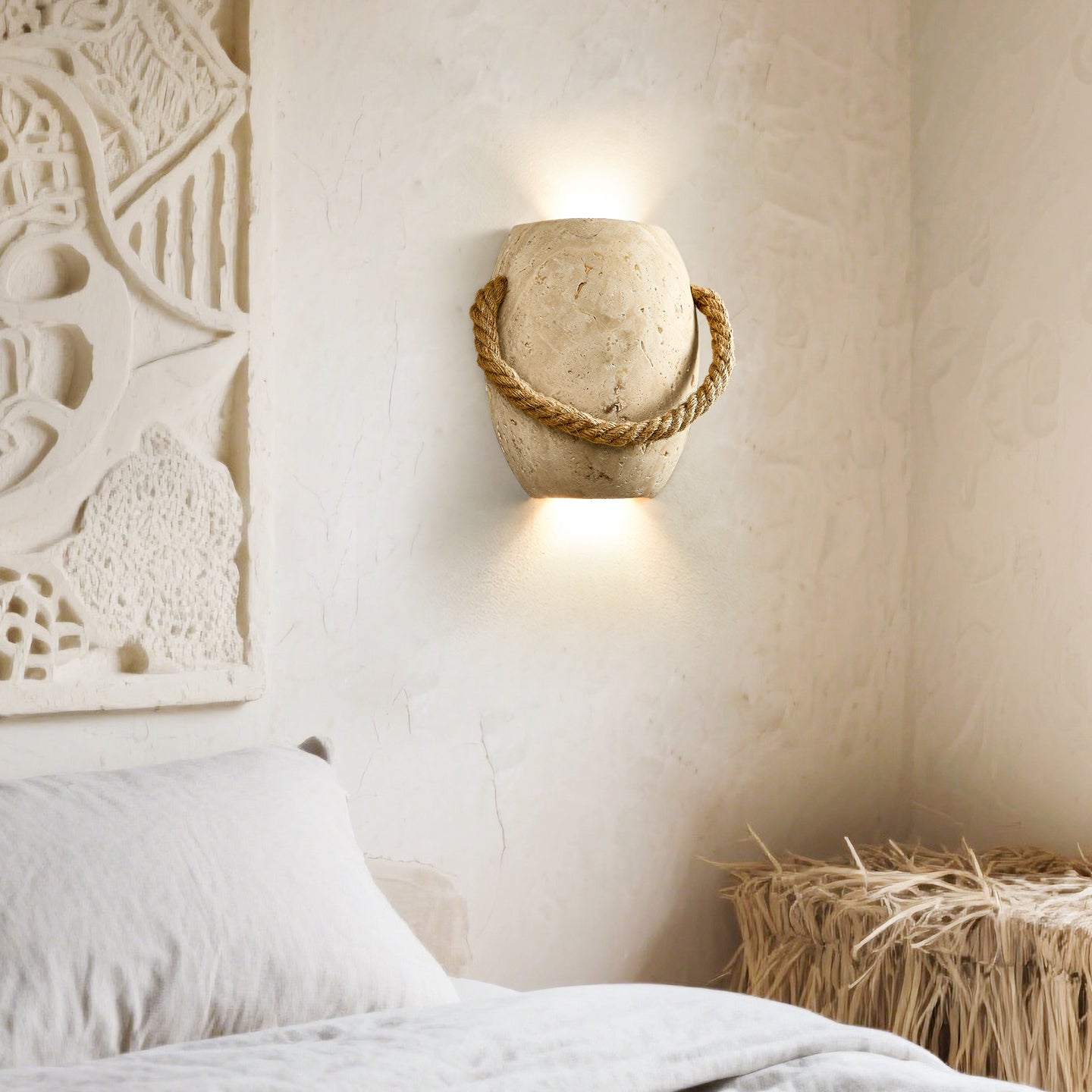 Coastal Rope Stone Wall Sconce