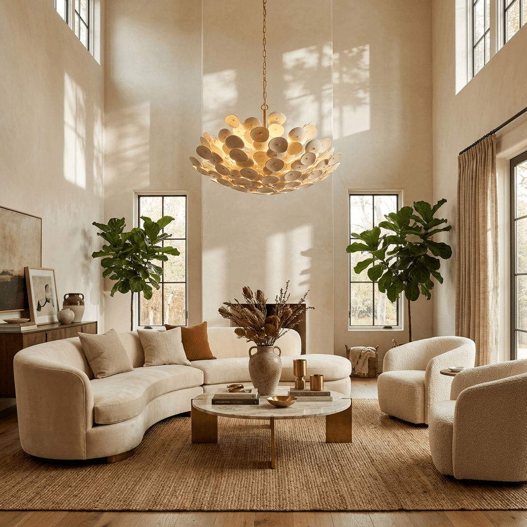 Coconut Disc Chandelier