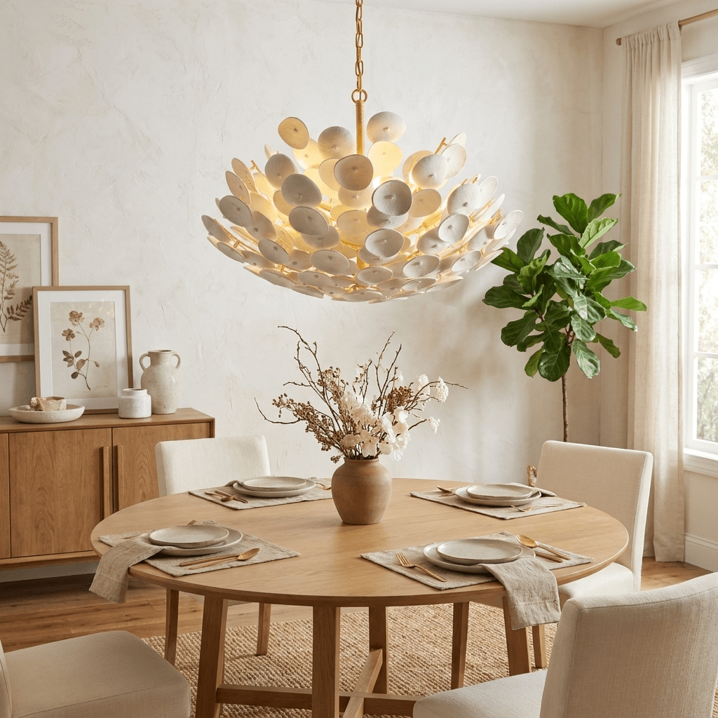 Coconut Disc Chandelier
