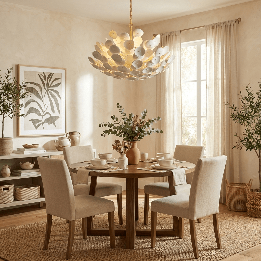 Coconut Disc Chandelier