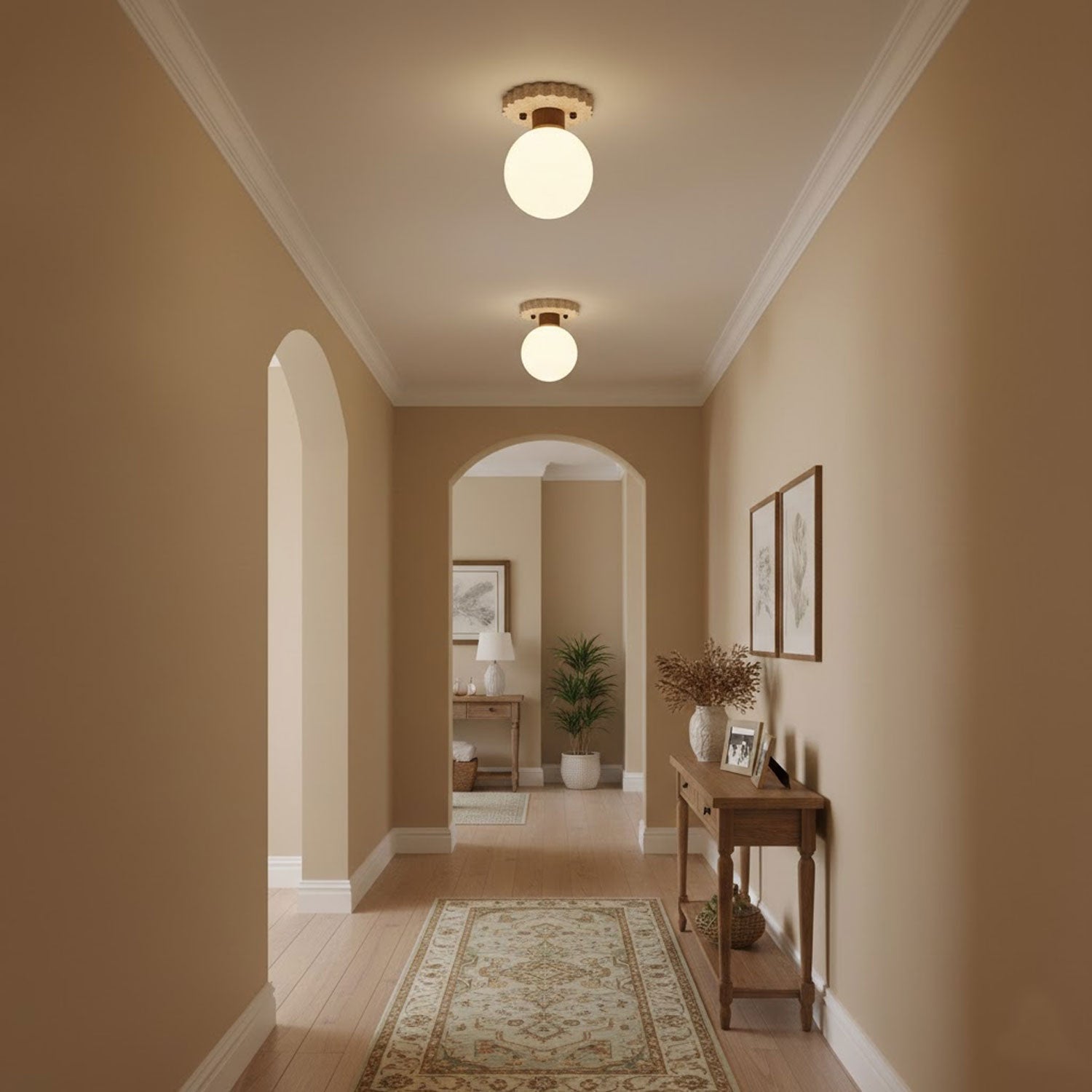 Terieel Cogstone Orb Ceiling Lamp