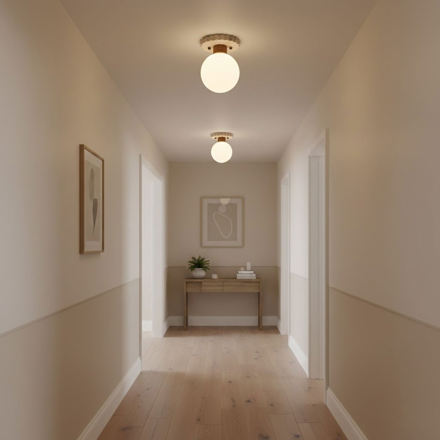 Terieel Cogstone Orb Ceiling Lamp