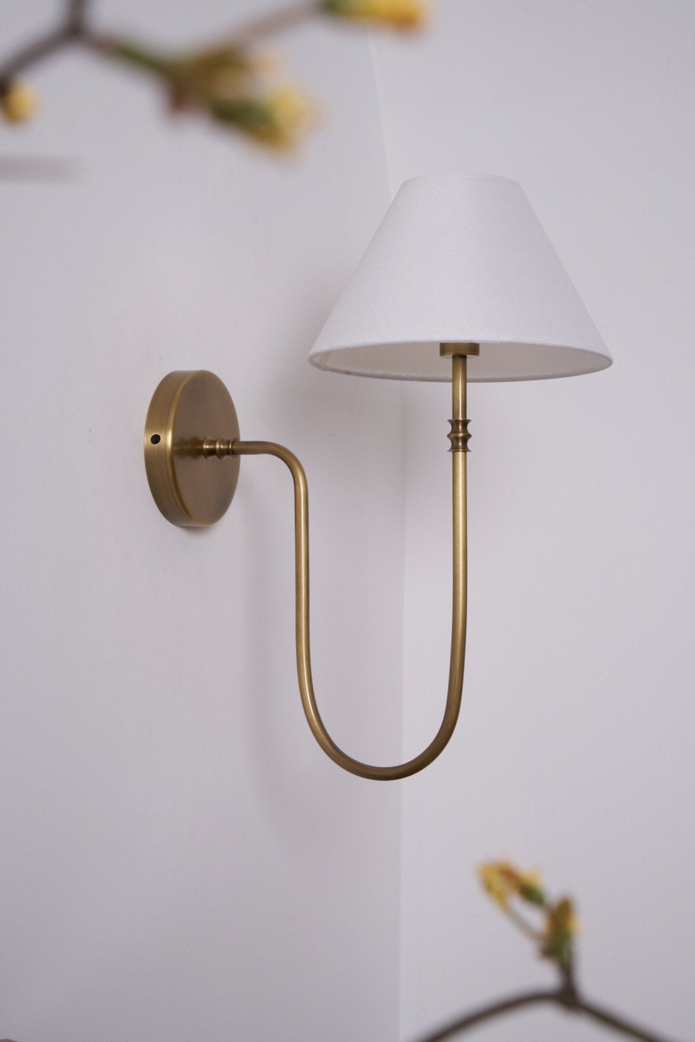 Devenq Vintage Industrial Fabric Wall Light
