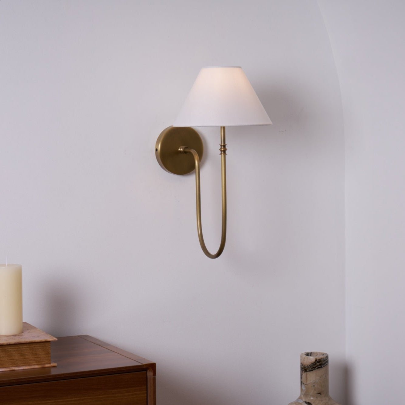 Devenq Vintage Industrial Fabric Wall Light