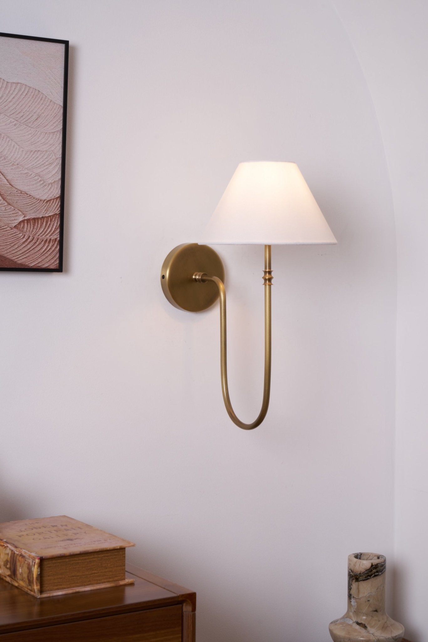 Devenq Vintage Industrial Fabric Wall Light