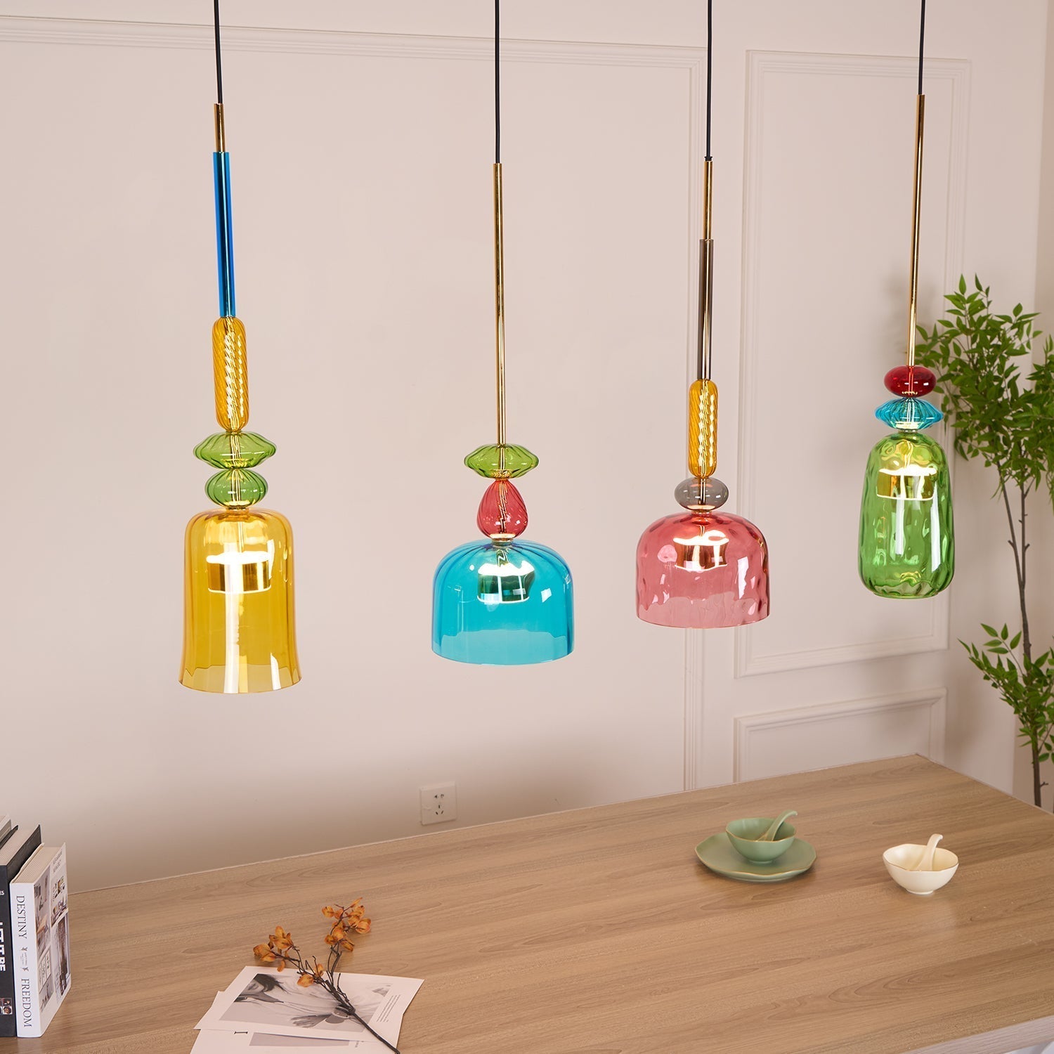 Voshan Bohemian Glass Pendant Lamp